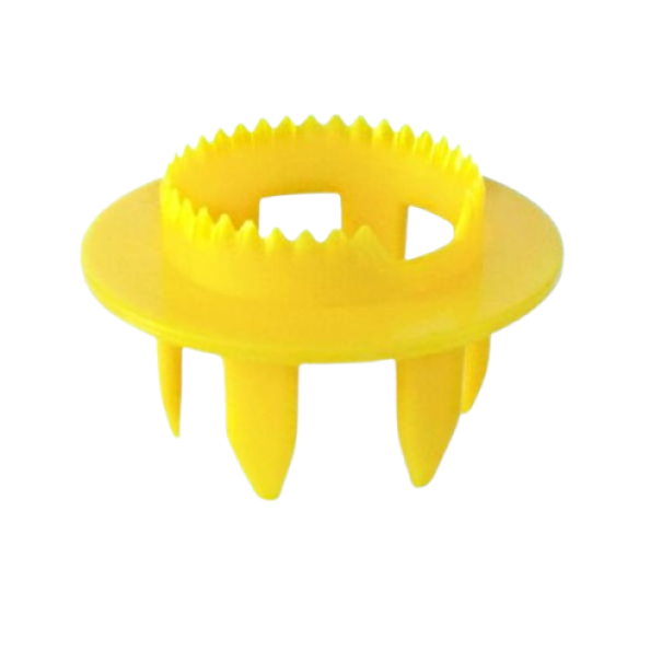 Strumento apicoltura in plastica gialla per facilitare il candito alle api