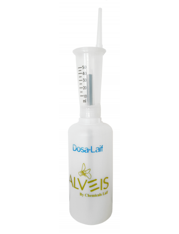 Dispenser per trattamento acido ossalico con flacone e tubo