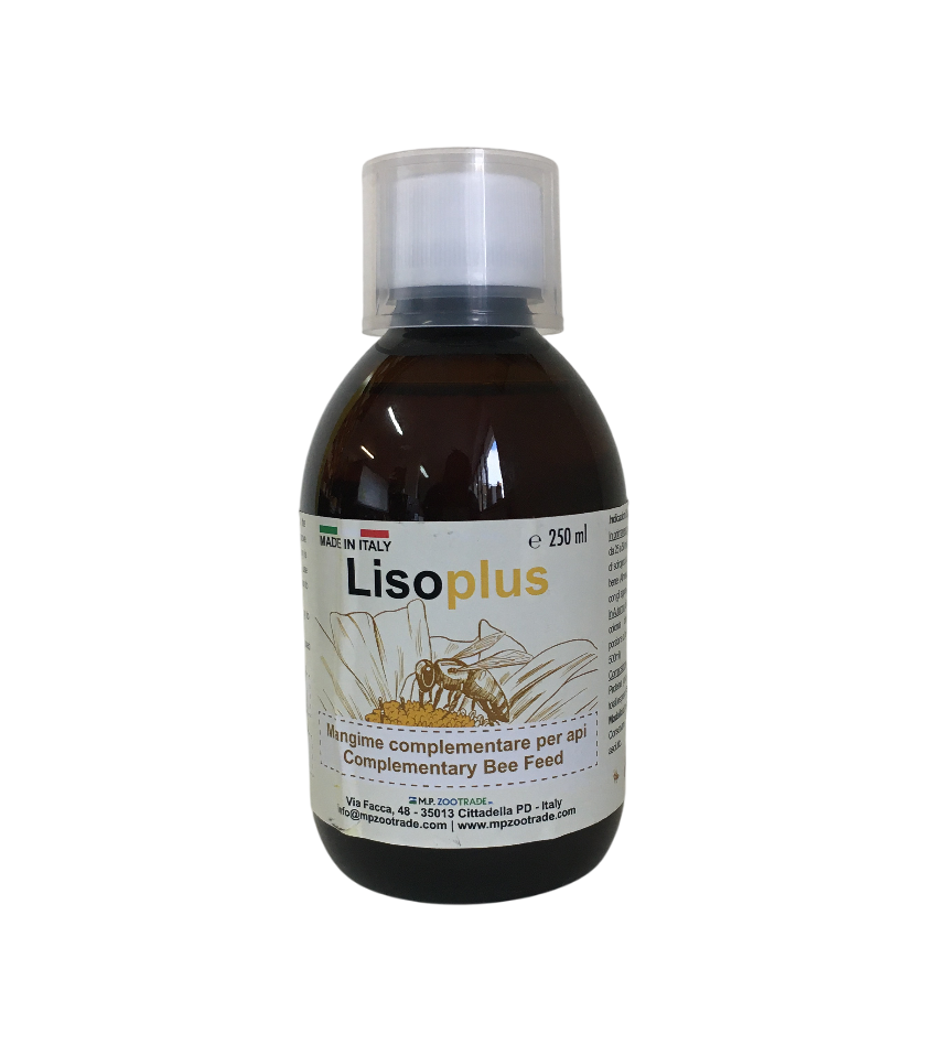 Flacone Lisoplus 250 ml integratore alimentare api Flacone integratore complementare per api Lisoplus da 250 ml