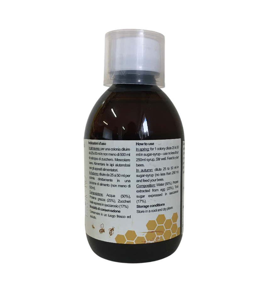 Istruzioni uso Lisoplus 250 ml per api Retro flacone Lisoplus 250 ml con istruzioni di utilizzo e composizione