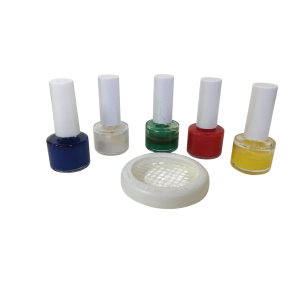 Marca regine – 5 flaconi di colore con retina fermaregina