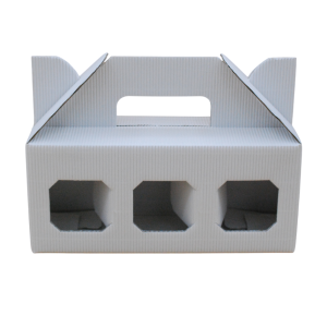 Scatoletta porta vasetti bianca per 3 vasi da 250 g di miele