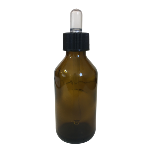 Bottiglietta in vetro scuro da 100 ml, completa di contagocce (confezione da 68 pz)