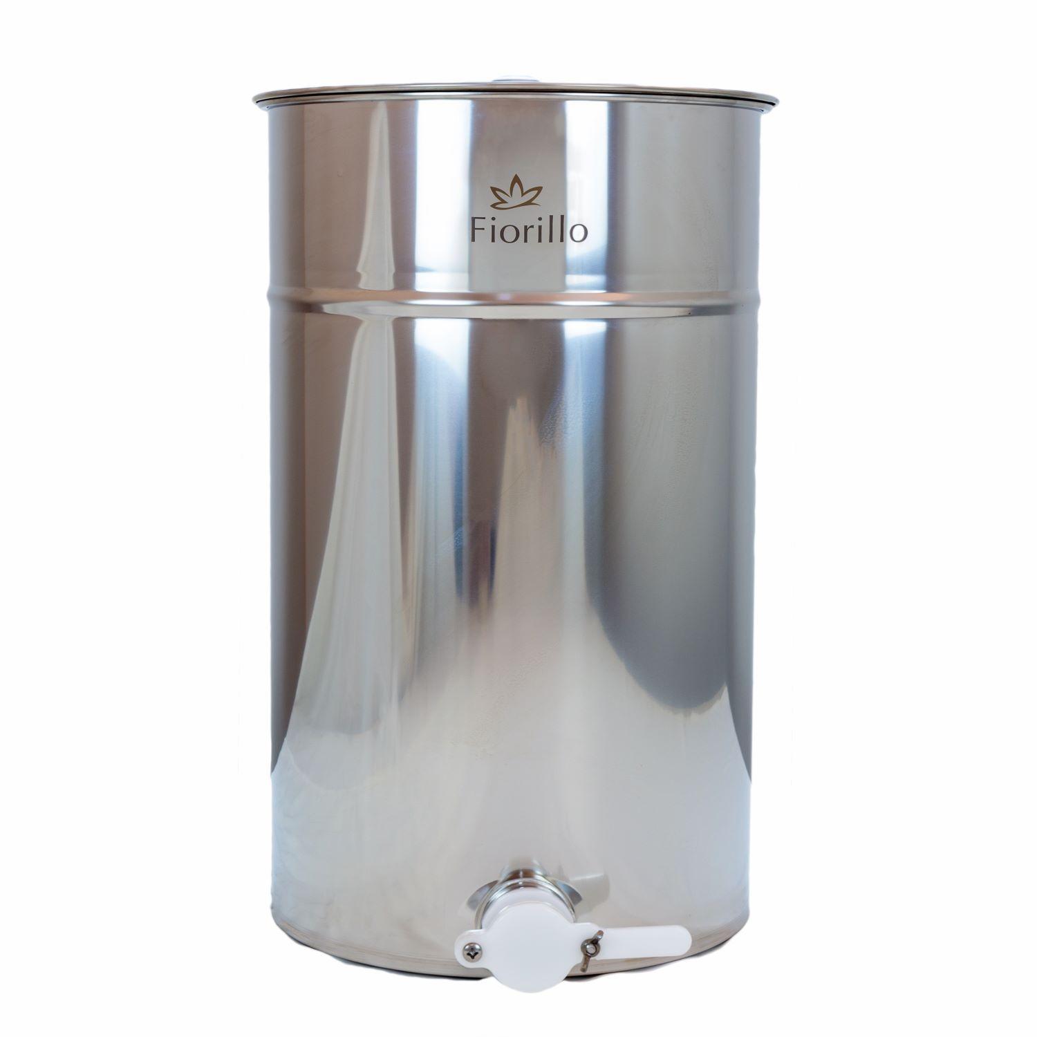 Maturatore miele inox professionale da 400 kg con rubinetto alimentare
