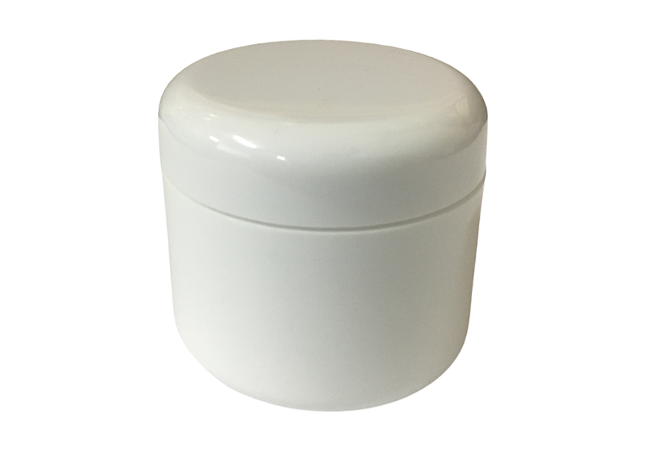 vasetto opaco in plastica bianca da 50 ml con coperchio per creme e unguenti
