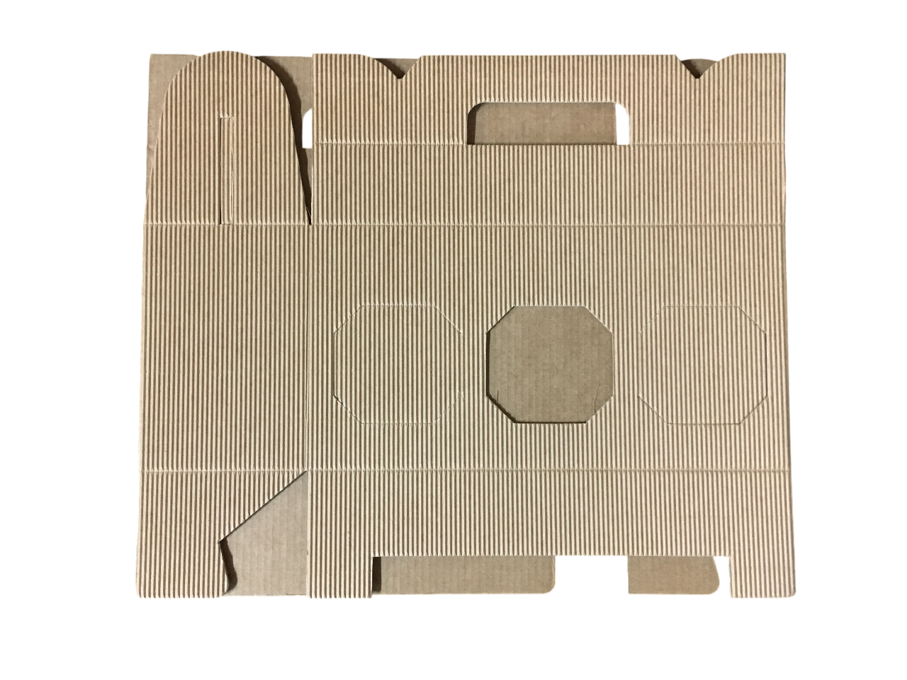 scatoletta portavasetti per 3 vasi da 500 grammi in cartoncino cannetu00e9 vista stesa avana per miele o confetture