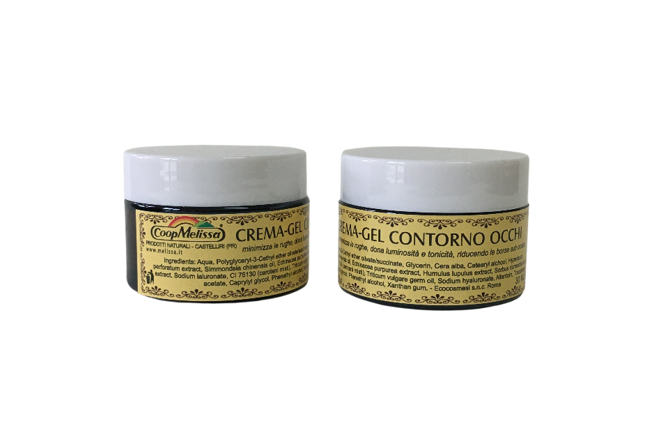 Vasetti gel crema contorno occhi 30 ml Coop Melissa con ingredienti vegetali