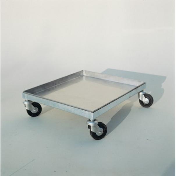 vassoio in acciaio inox per carrellino portamelari 50x50 cm laboratorio apicoltura