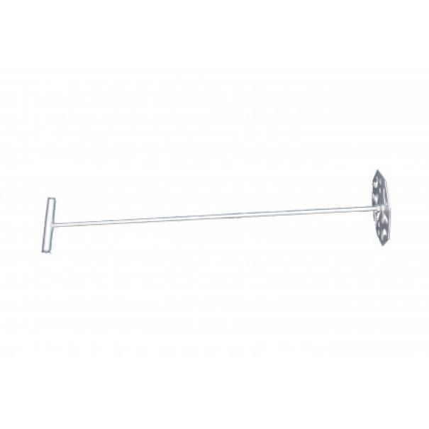 Vista laterale agitatore manuale per miele acciaio inox