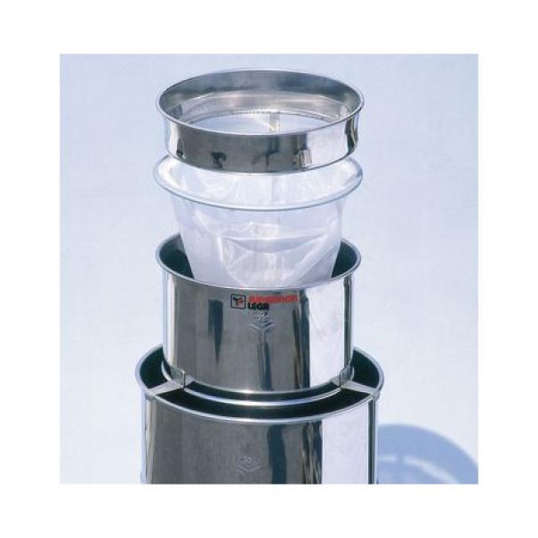 filtro doppio grande in acciaio inox con sacco nylon per miele laboratorio apicoltura