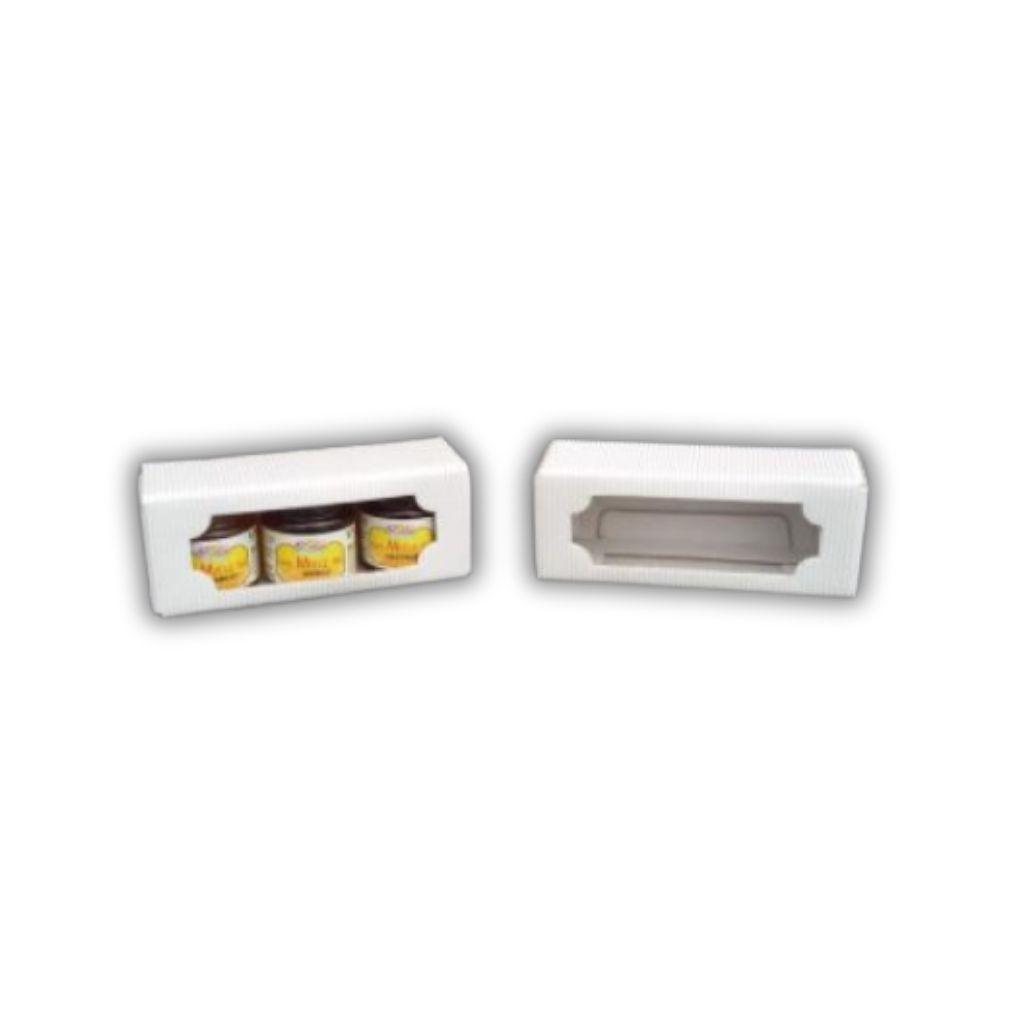 Confezione 10 scatolette per vasetti miele mini cartoncino ondulato