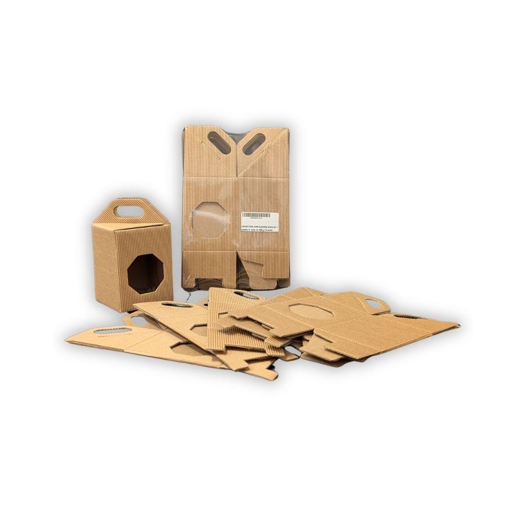 Scatolette piegate e assemblate per vasetti miele 500g confezione da 10