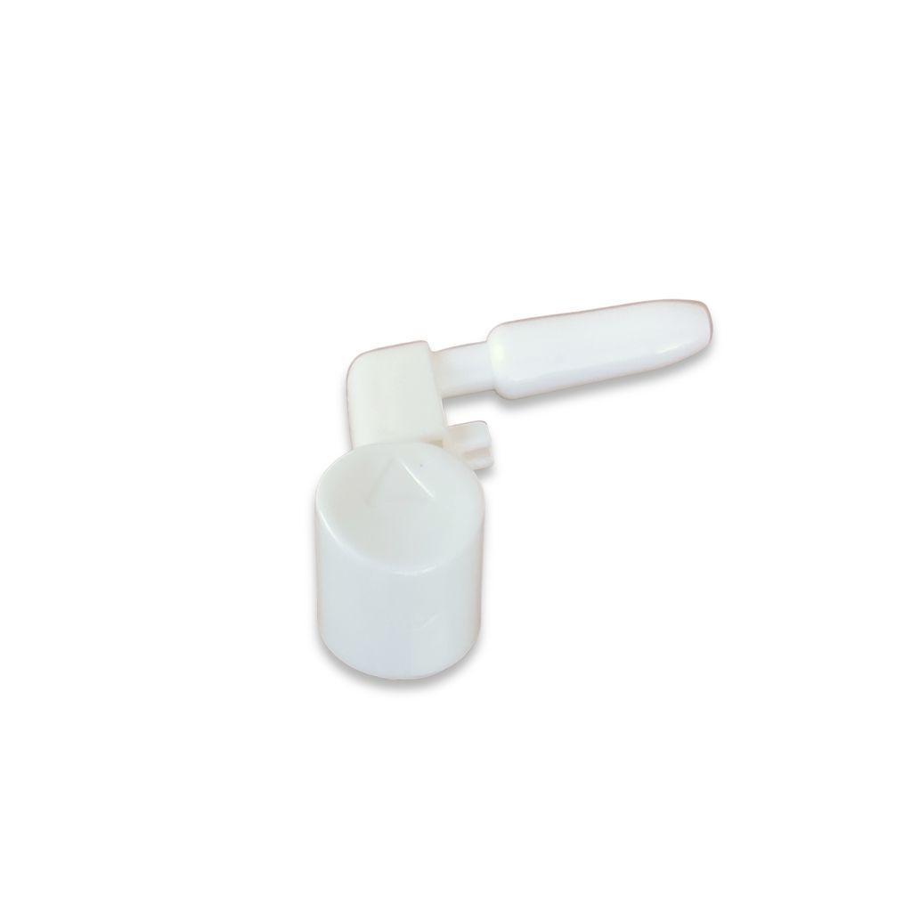 Dettaglio accessorio in plastica alimentare con connettore orientabile