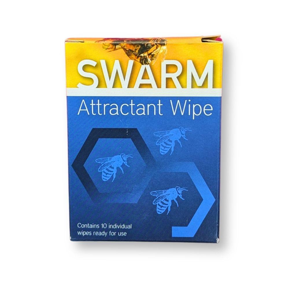 Confezione salviette attrattive per sciami con grafica blu e gialla